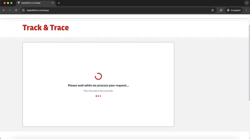 Dhl Phishing Processing Screen Screenshot