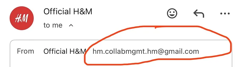 Mail Phishing Influencer Scam Real Sender Screenshot